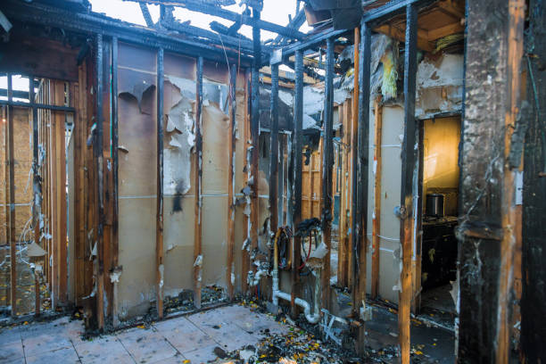 Professional Fire Damage Restoration technician working in Chisago City, MN